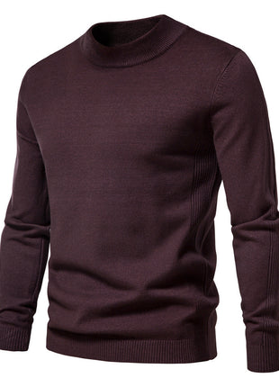 Mid-collar Slim Fit Men's Sweater Men's Multi-color