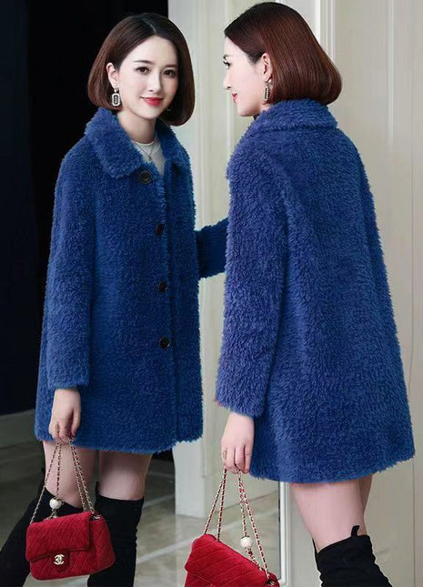 Women's Thick Faux Cashmere Coat Mid-length