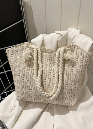 Women's Fashion Straw Large Capacity Shoulder Tote Bag