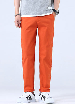 Slim Fit Straight Trend Men's Stretch Trousers