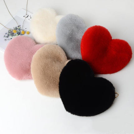 Sacs d'amour pour femmes, sacs à bandoulière en peluche avec chaîne, sac de fête de la Saint-Valentin