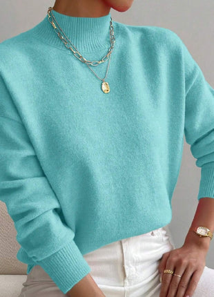 Women's Fashion Solid Color Loose Knitted Top