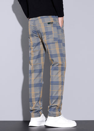 Men's Plaid Casual Pants All-matching