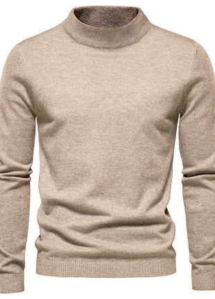 Mid-collar Slim Fit Men's Sweater Men's Multi-color