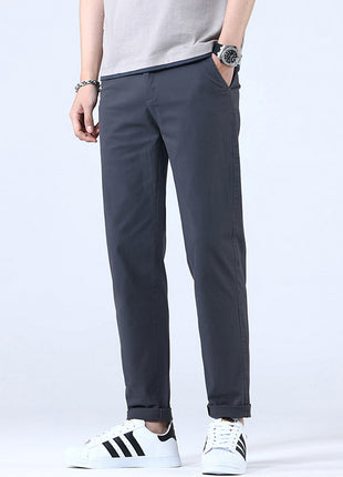 Slim Fit Straight Trend Men's Stretch Trousers