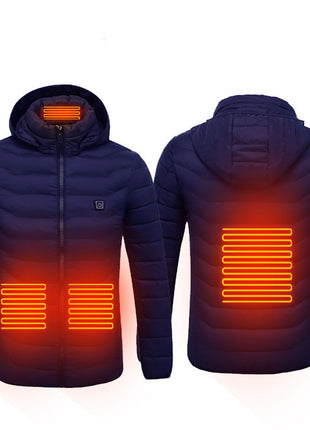 New Heated Jacket Coat USB Electric Jacket Cotton Coat Heater Thermal Clothing Heating Vest Men's Clothes Winter