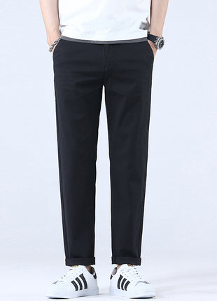 Slim Fit Straight Trend Men's Stretch Trousers