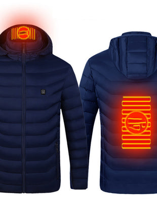 New Heated Jacket Coat USB Electric Jacket Cotton Coat Heater Thermal Clothing Heating Vest Men's Clothes Winter