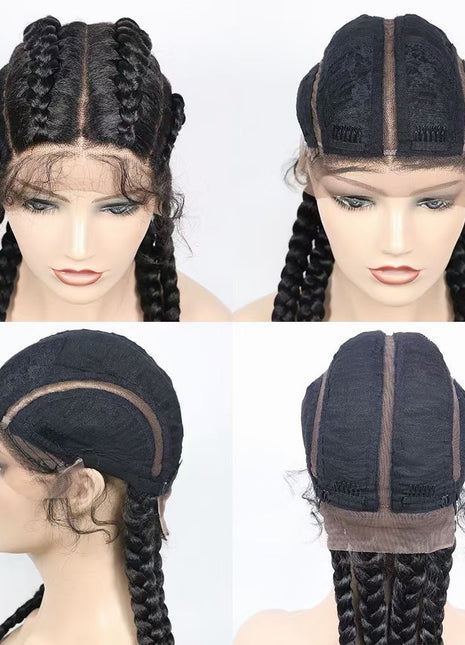 Front Lace Synthetic Fiber Four Braid Wig