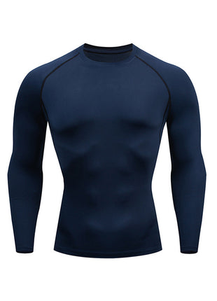 Workout Top Outdoor Sports High Elastic Cycling Training Breathable Tight Colorful Long Sleeve