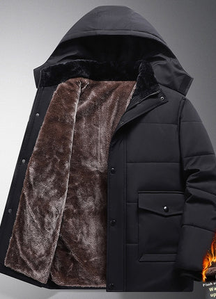 Winter Men's Velvet Padded Thickened Coat