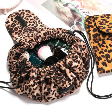 Animal Printing Large Capacity Drawstring Lazy Cosmetic Storage Bag