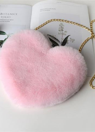 Love Bags For Women Plush Chain Shoulder Bags Valentine's Day Party Bag