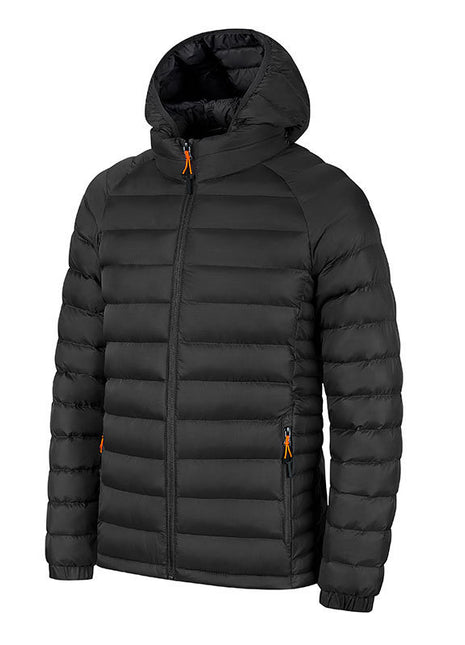 Men's Striped Hooded Warm Cotton-padded Jacket