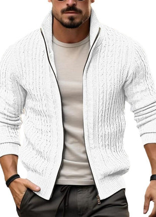 Verdickter, lässiger Pullover mit Stehkragen für Herren