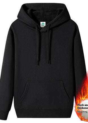 Fleece-lined Thick Student Hoodie Warm Top Casual