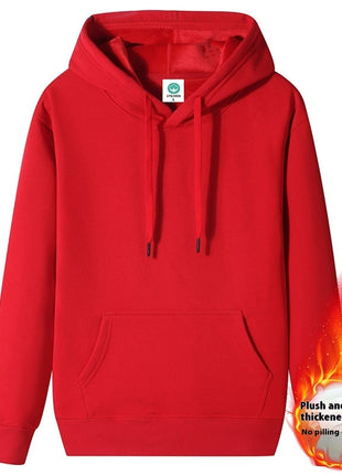 Fleece-lined Thick Student Hoodie Warm Top Casual