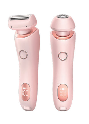 2 In 1 Hair Removal Epilator USB Rechargeable Trimmer Women Body Razor Face Leg Armpit Bikini Hand Pubic Shaver Hair Remover