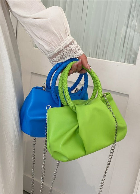 Portable Cloud Underarm Pleated Tote Chain Crossbody Bag