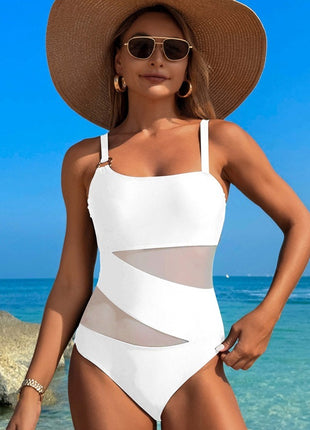 Women's Swimsuit Mesh Nylon One-piece Swimsuit