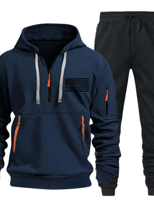 Autumn And Winter Sweater Hoodie Zipper Multi-pocket Pullover Sports Casual Suit