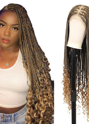 Full Lace Wig Head Cover Chemical Fiber Hair Three-strand Braid