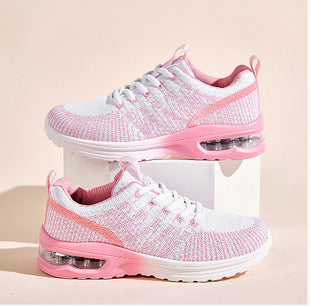 Plus Size Women's Breathable Shoes Flat Fashionable Flyknit