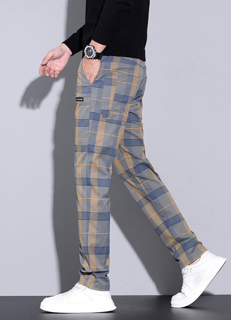 Men's Plaid Casual Pants All-matching