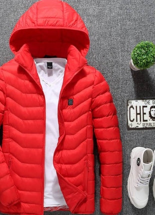 New Heated Jacket Coat USB Electric Jacket Cotton Coat Heater Thermal Clothing Heating Vest Men's Clothes Winter