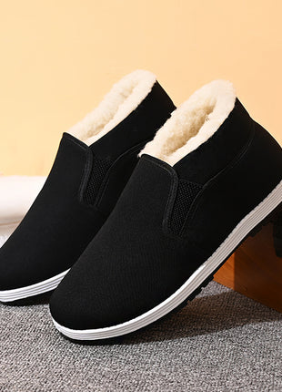 Fashion Personality Winter Canvas Thermal Shoes Men