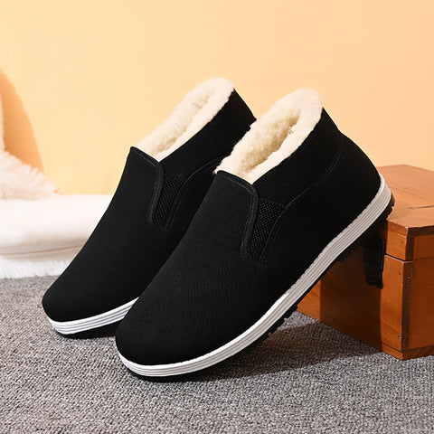 Fashion Personality Winter Canvas Thermal Shoes Men