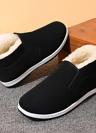 Fashion Personality Winter Canvas Thermal Shoes Men