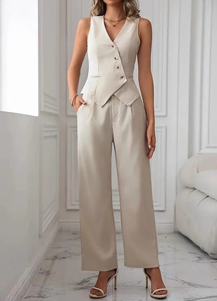 Women's Fashion Casual Vest Suit Pants Suit