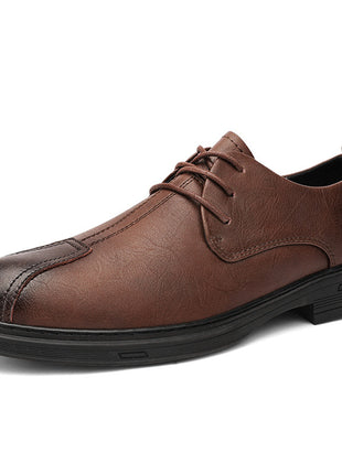 Plus Size Men's Casual Shoes Genuine Leather Lace-up Soft Bottom