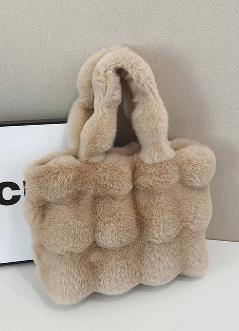 Sac à bandoulière en peluche de grande capacité pour femme