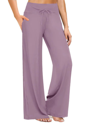 Women's Pajama Printed Wide-leg Pants High Waist