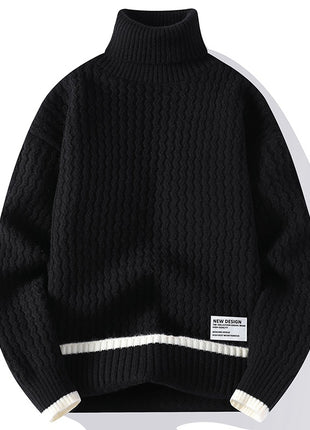 Fashion Personality New Mock Neck Sweater Men