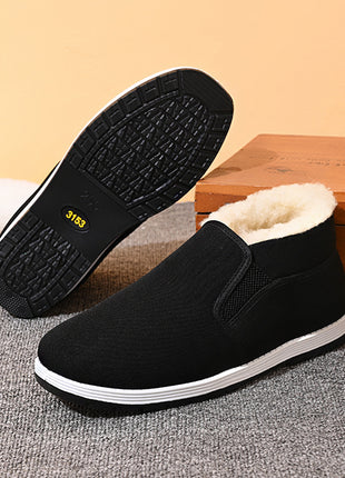 Fashion Personality Winter Canvas Thermal Shoes Men