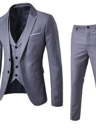 Men's Business Cotton Blend Casual Suit