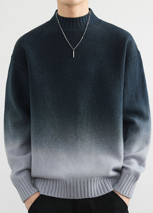 Fashion Personality Gradient Sweater Men