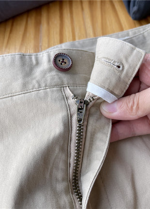 Pantalon décontracté droit en sergé brossé pour homme