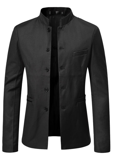 Men's Stand Collar Suit Slim Jacket