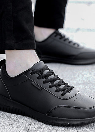 Plus Size Chef Shoes Men's Waterproof Kitchen Shoes Men's Leather Surface Sports Casual Shoes