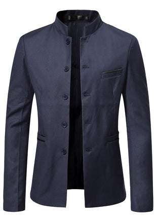 Men's Stand Collar Suit Slim Jacket