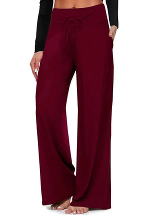 Women's Pajama Printed Wide-leg Pants High Waist