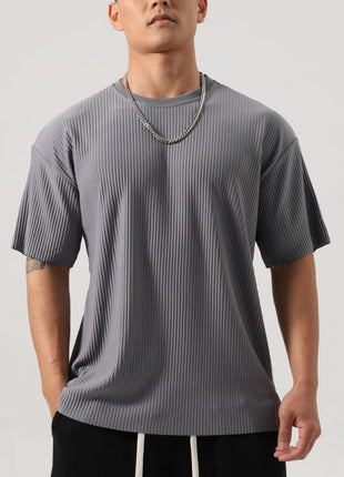 Men's Loose Striped Outdoor Fitness Casual Top