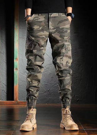 Men's Spring And Autumn Camouflage Loose Ankle Banded Working Pants