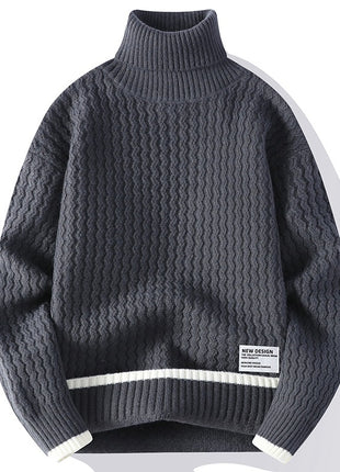 Fashion Personality New Mock Neck Sweater Men