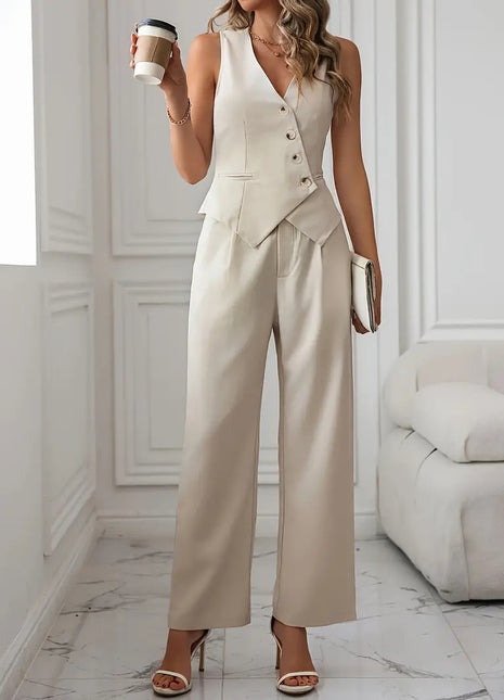 Women's Fashion Casual Vest Suit Pants Suit