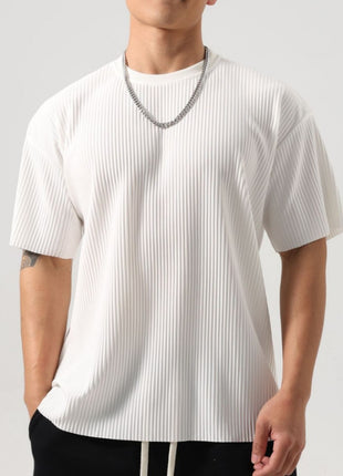 Men's Loose Striped Outdoor Fitness Casual Top